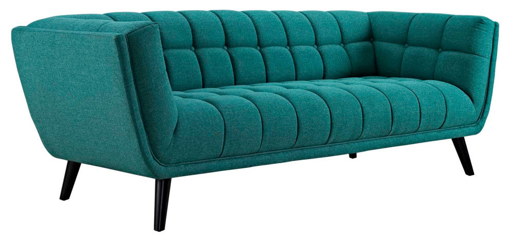 Bestow 3-Piece Upholstered Fabric Sofa Loveseat and Armchair Set Teal