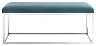 Sea Blue Anticipate Performance Velvet Bench
