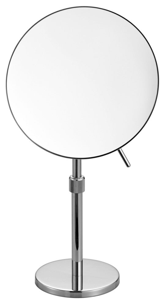 Aqua Rondo by KubeBath Magnifying Mirror With Adjustable Height