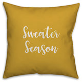 Sweater Season in Mustard 18x18 Throw Pillow