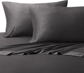 Bamboo Cotton Blend Silky Hybrid Sheet Set, Charcoal, Queen