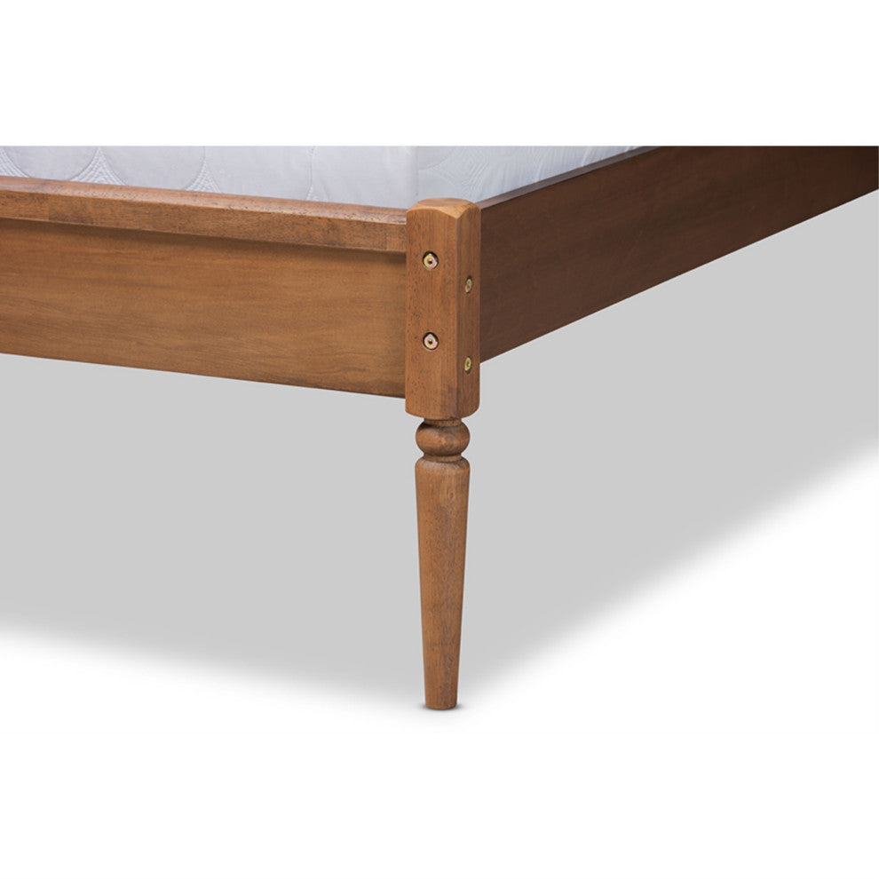Kassidy Walnut Brown Finished Wood King Size Platform Bed