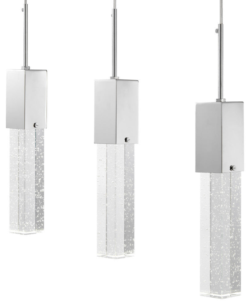 Rectangular Crystal Chandelier // 5 Light