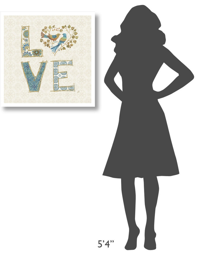 "Love Tales IV" Digital Paper Print by Daphne Brissonnet, 26"x26"