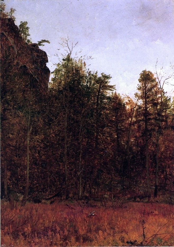 Thomas Worthington Whittredge A Grey Day Under the Cliff Wall Decal