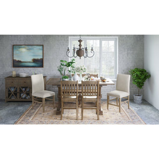 Carlyle Crossing Modern Rustic Solid Wood Slatback Counter Height Bench