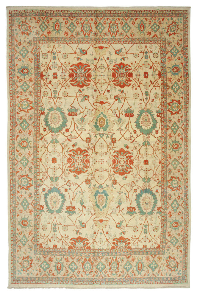 Rug N Carpet - Handmade Oriental 11' 5" x 17' 4" Large Oushak Area Rug