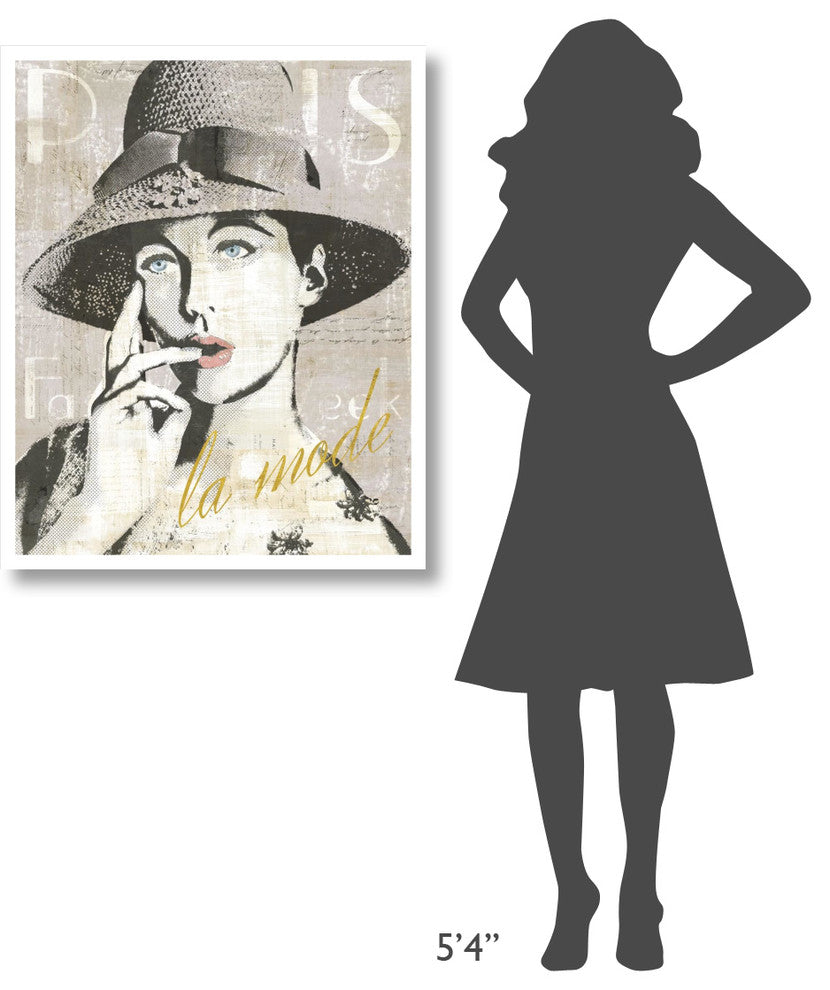 "Fashion Week Paris Halftone IV" Digital Paper Print by Sue Schlabach, 30"x37"