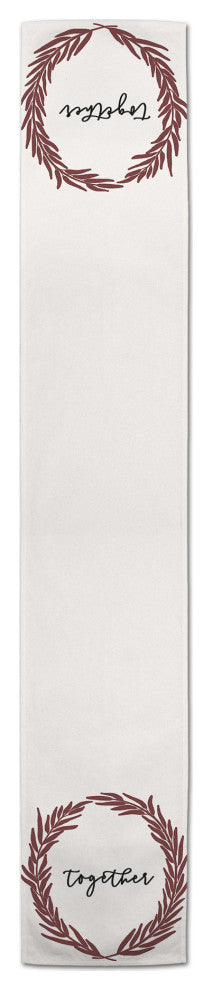 Wreath Together 16x72 Poly Twill Table Runner
