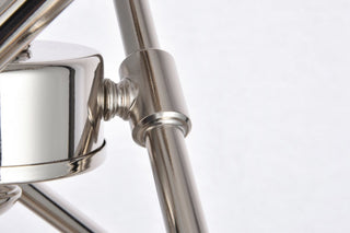 Midcentury Modern Polished Nickel 6-Light <br>Flush Mount