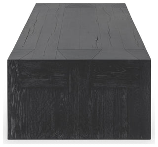 Bristol Cracked Oak Coffee Table, by Kosas Home, Meadow Black
