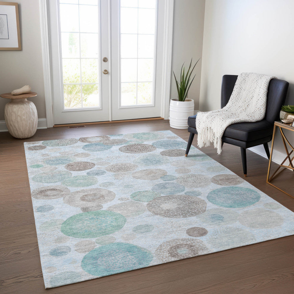 Machine Washable Indoor/Outdoor Chantille ACN1896 Sky 10' x 14' Rug