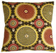 Bohemian Medallion Throw Pillow, Midnight Blue and Yellow, 20"x20"