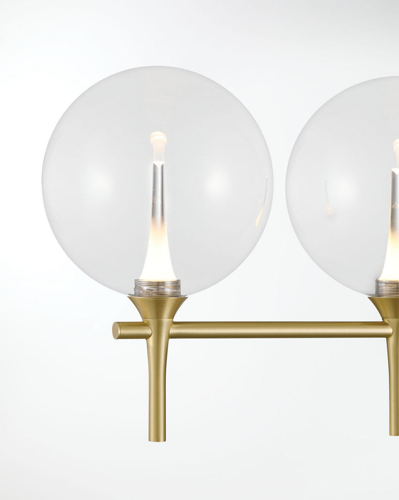 Iissa, Vanity, 5Lt, Gold, Clear Glass