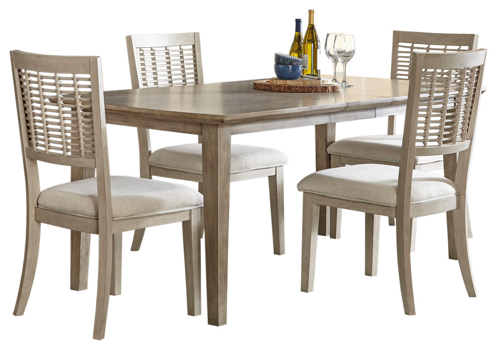 Hillsdale Ocala Wood Rectangle Dining Table With 4 Wood Chairs