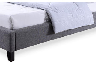 Baxton Studio Hillary Upholstered King Platform Bed in Gray