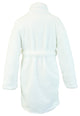 Kids Microfiber Fleece Shawl Robe, Girls, White, Small