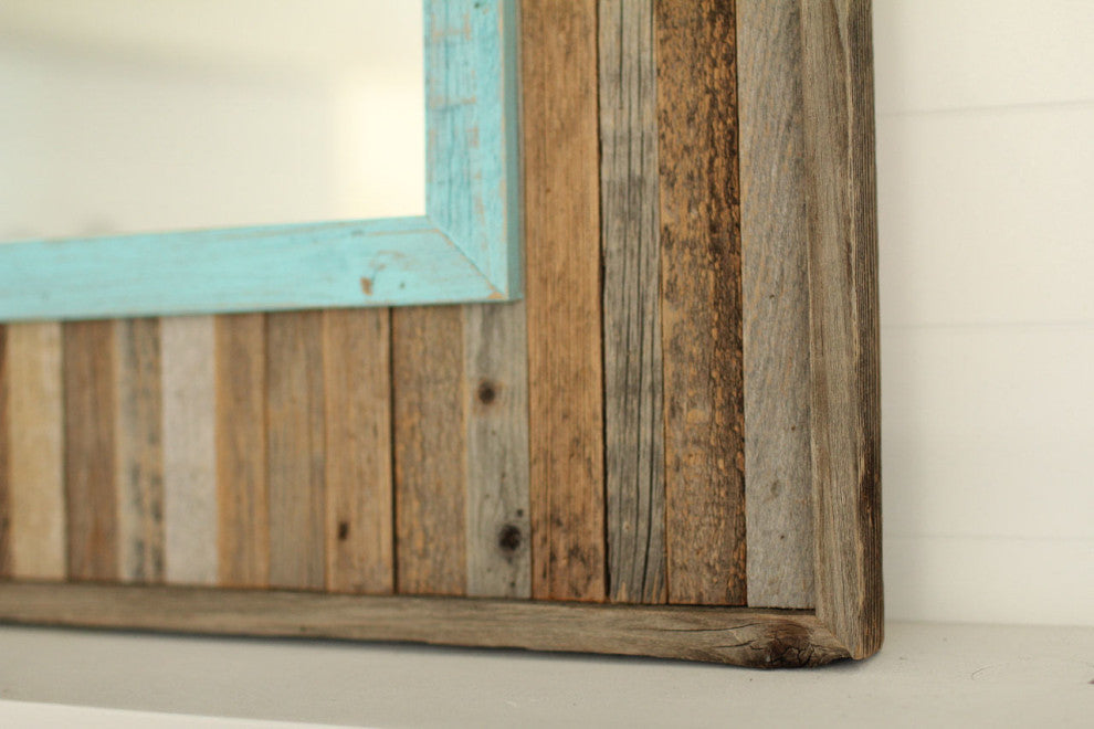 Summerland Barnwood Mirror 26"x35", White