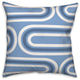 Groovy Blue Lines 18x18 Spun Poly Pillow