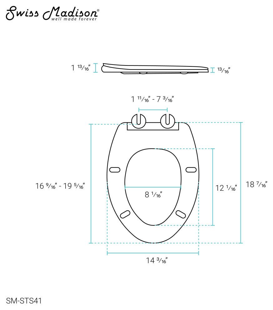 Lumiere Elongated Quick-Release Toilet Seat With Night Light