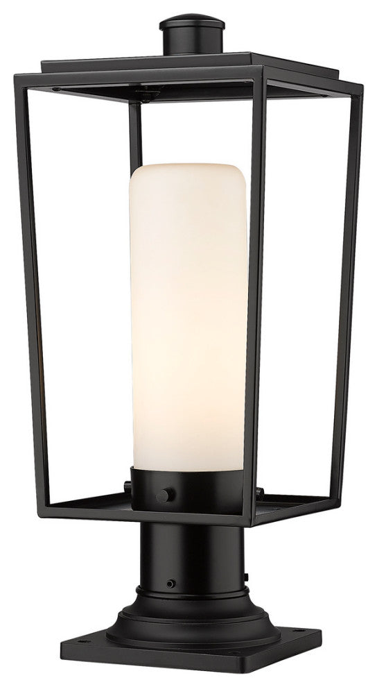 Z-LITE 595PHMR-533PM-BK 1 Light Outdoor Pier Mounted Fixture, Black