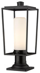 Z-LITE 595PHMR-533PM-BK 1 Light Outdoor Pier Mounted Fixture, Black