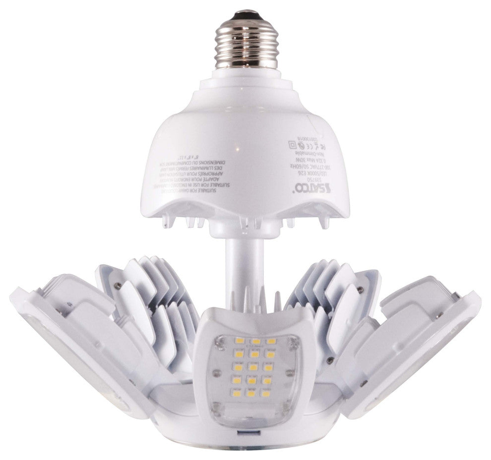 30W LED HID Replacement, 5000K, Medium Base, Adjustable Beam Angle, Type B B
