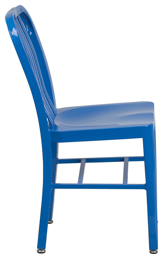 Metal Indoor-Outdoor Chair, Blue