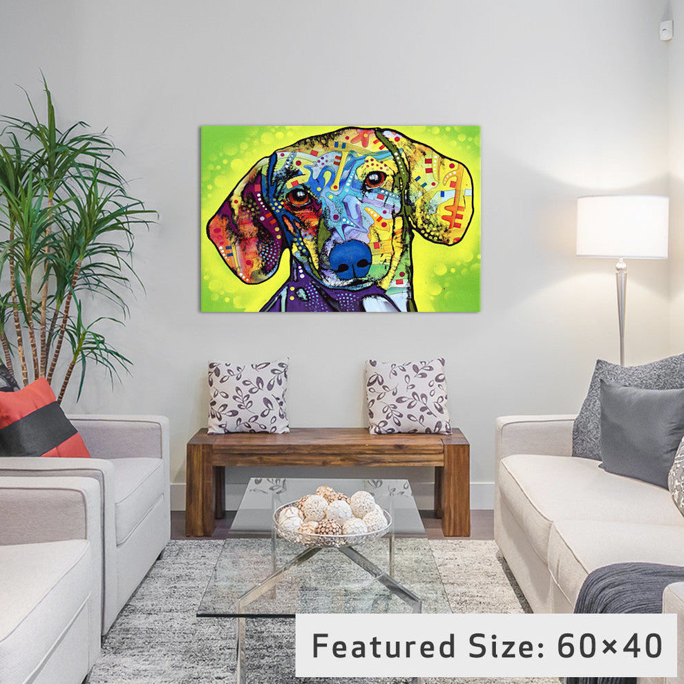 "Dachshund" by Dean Russo, 40x26x1.5"