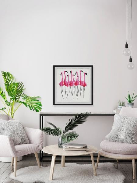 "Flamboyance" Framed Painting Print, 12"x12"