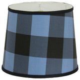 Blue and Black  Buffalo Check  Lamp Shade, 16"