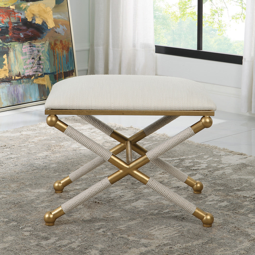 Uttermost 23732 Socialite White Small Bench