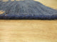 EORC Hand-knotted Wool Blue Traditional Oriental Royal Rug, Rectangular 9'x12'