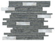 Ardcarn 11.8"x10.9" Laminated Glass Mosaic Mix Wall Tile, Black, Box of 15
