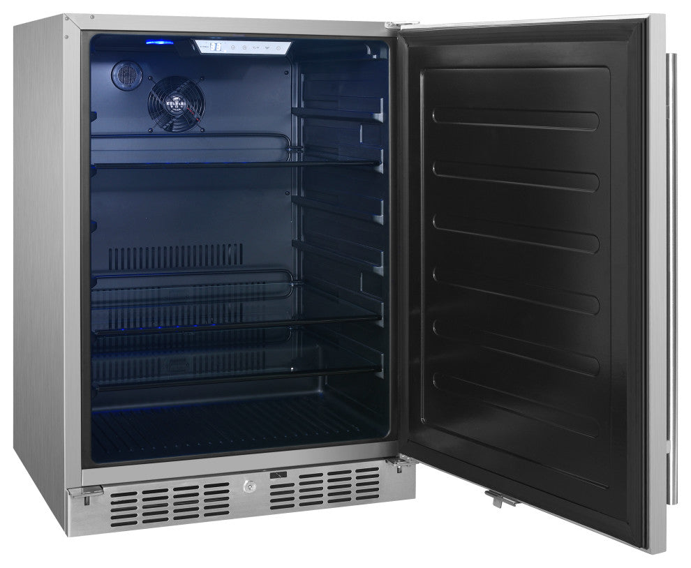 Titan 24" 5.6 Cu Ft 140 Cans Built-In Outdoor Beverage Cooler Refrigerator
