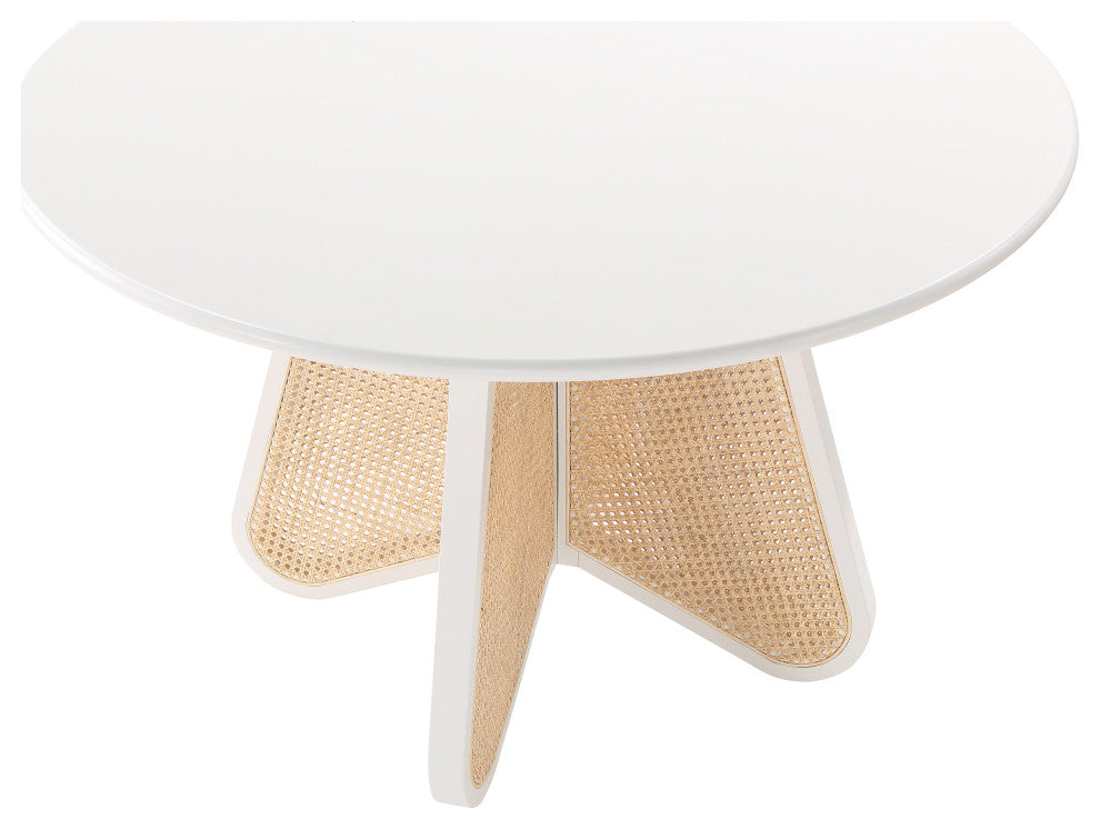 Butterfly Dining Table, White Finish
