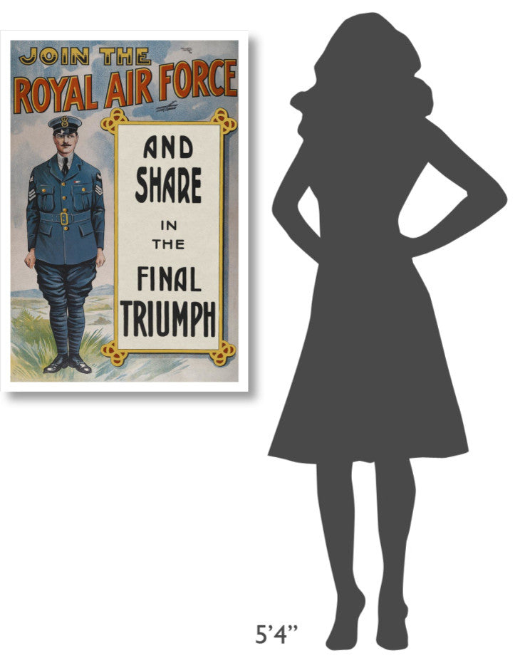 "WWI: Join the Royal Air Force" Digital Paper Print, 26"x38"