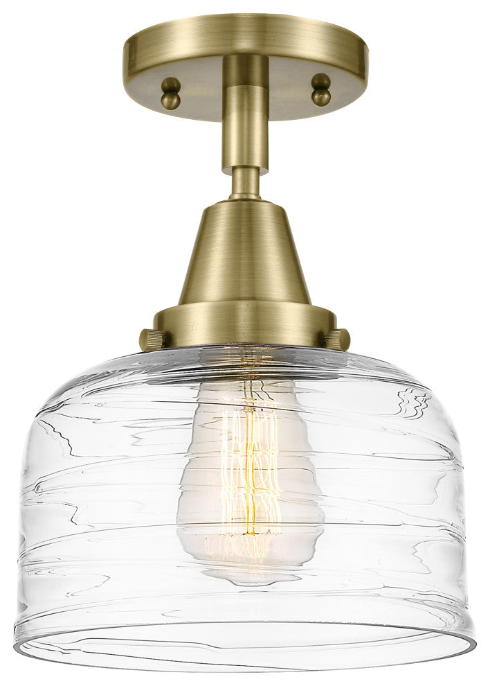Innovations 447-1C-AB-G713 1-Light Flush Mount, Antique Brass