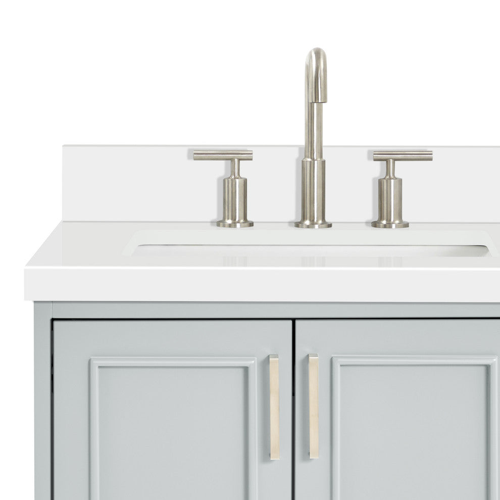 Ariel Stafford 43" Single Left Offset Rectangle Sink Bathroom Vanity