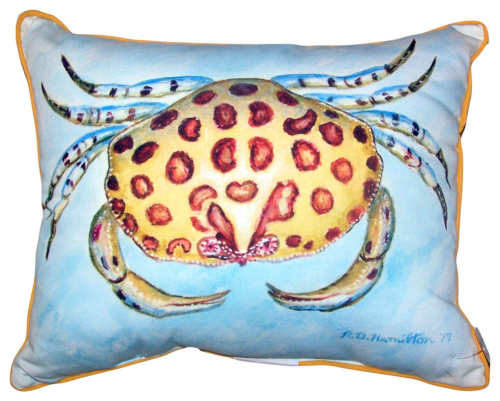 Betsy Drake Calico Crab Extra Large Pillow 20 X 24