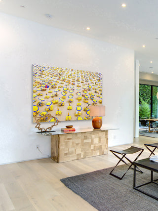 Yellow Umbrellas Print on Canvas, 61x41 cm
