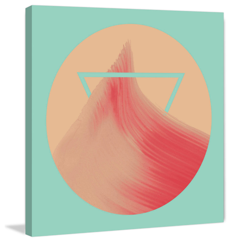 Marmont Hill, "Pink Peak" by Bryon White Painting Print on Wrapped Canvas, 40x40