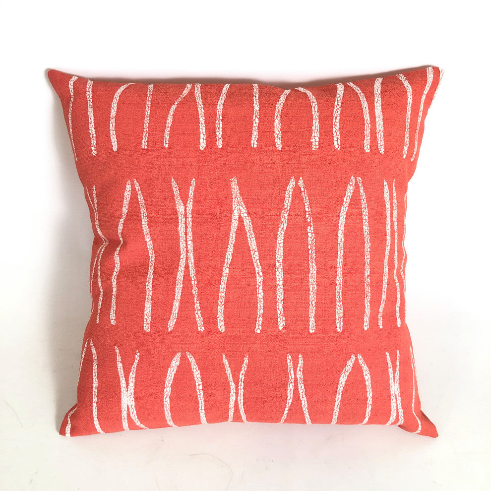 Sadza Lines Pillow Madagascar Coral