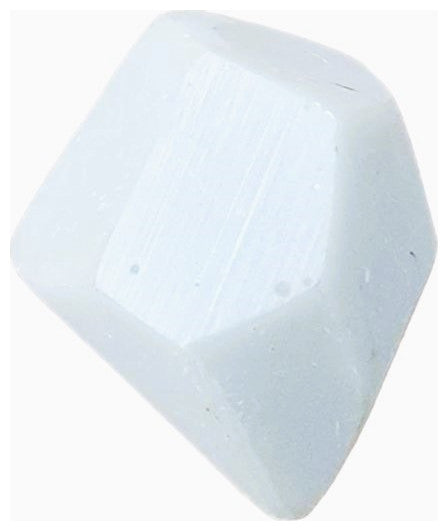 Faceted Gem Shape 1.5 in Wall Hook Organic Rock Off White Outdoor Safe Rock