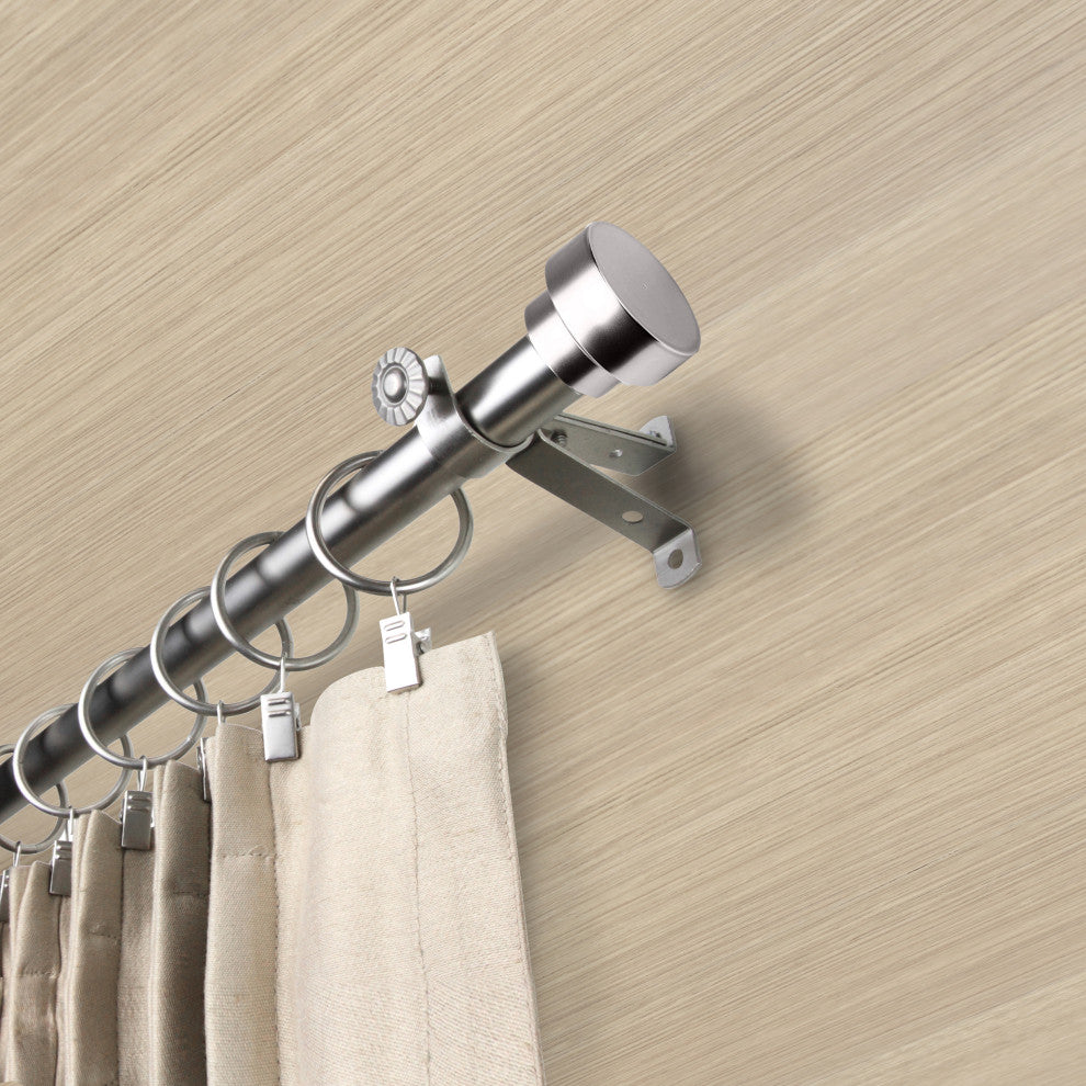 Topper Curtain Rod, Satin Nickel, 18-28"