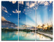 "Moving Clouds Over Lake" Photo Metal Wall Art, 3 Panels, 36"x28"