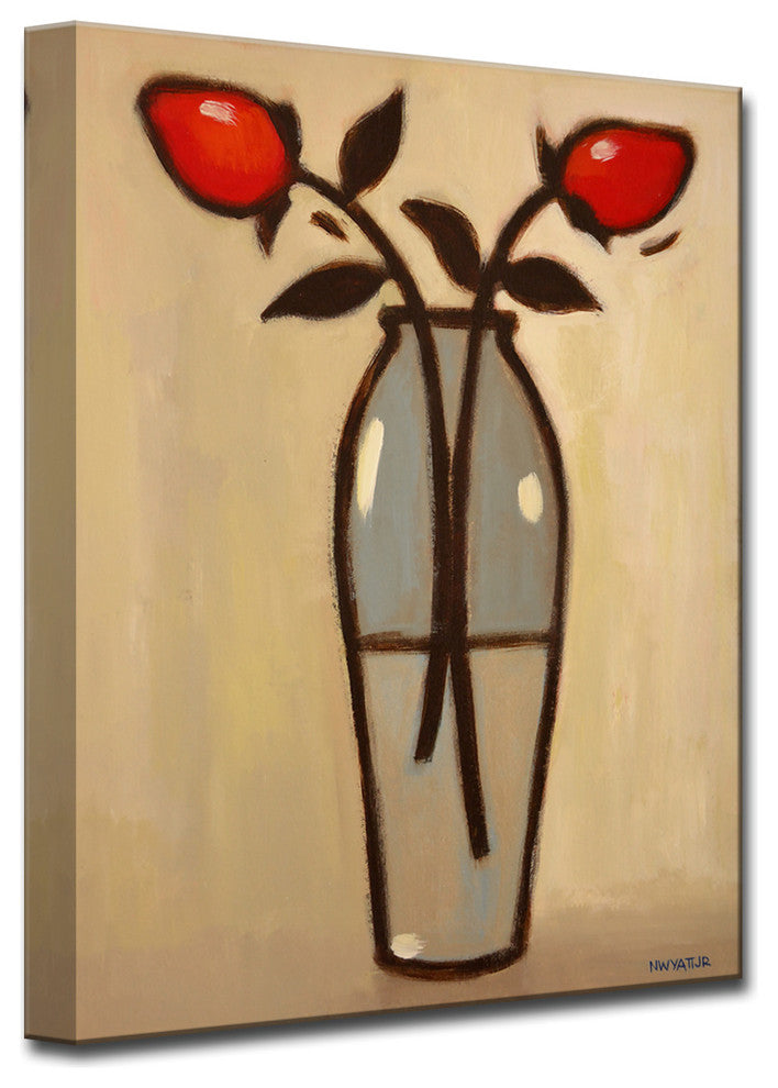 Ready2HangArt Canvas Art ''Minimalist Rose II'' by Norman Wyatt, 30"x20"