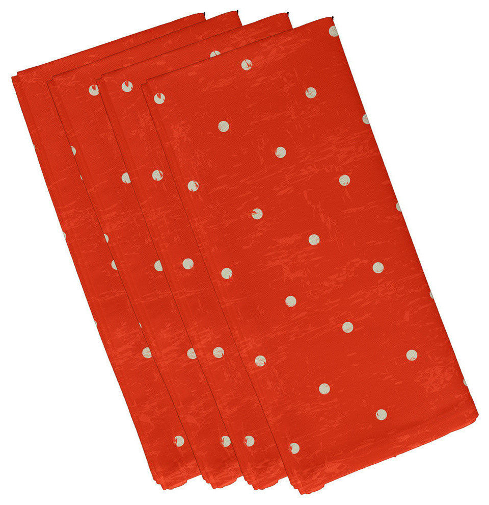Dorothy Dot, Geometric Print Napkin, Orange, Set of 4