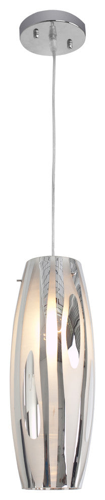 Chroman Empire 1-Light Mini Pendant, Chrome