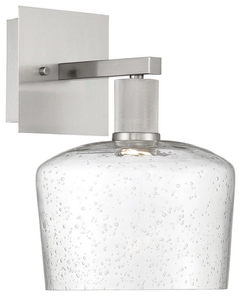 Access Port Nine 1-Light Chardonnay LED Wall Sconce Brushed Steel